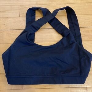 Lululemon Cross Back Black Sports Bra Sz 6 Adjustable Hot Yoga Pilates Run Gym